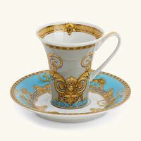 versace prestige gala coffee cup saucer white set of 6