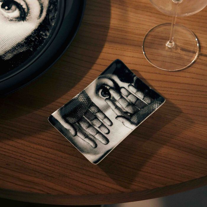 fornasetti tema e variazioni no 154 ashtray rectangular grey