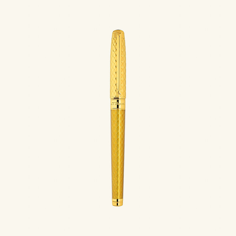 st dupont line d eternity honey rollerball pen gold