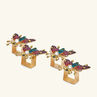 kim seybert glam fly napkin ring set of 4