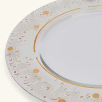 دملاج طبق الضيافة حياة شفاف بتصميم دائري 32 سم