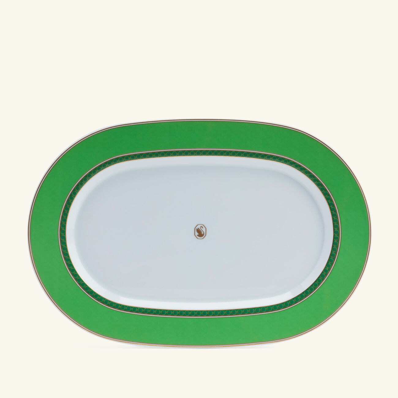 rosenthal signum fern plate oval green 24cm