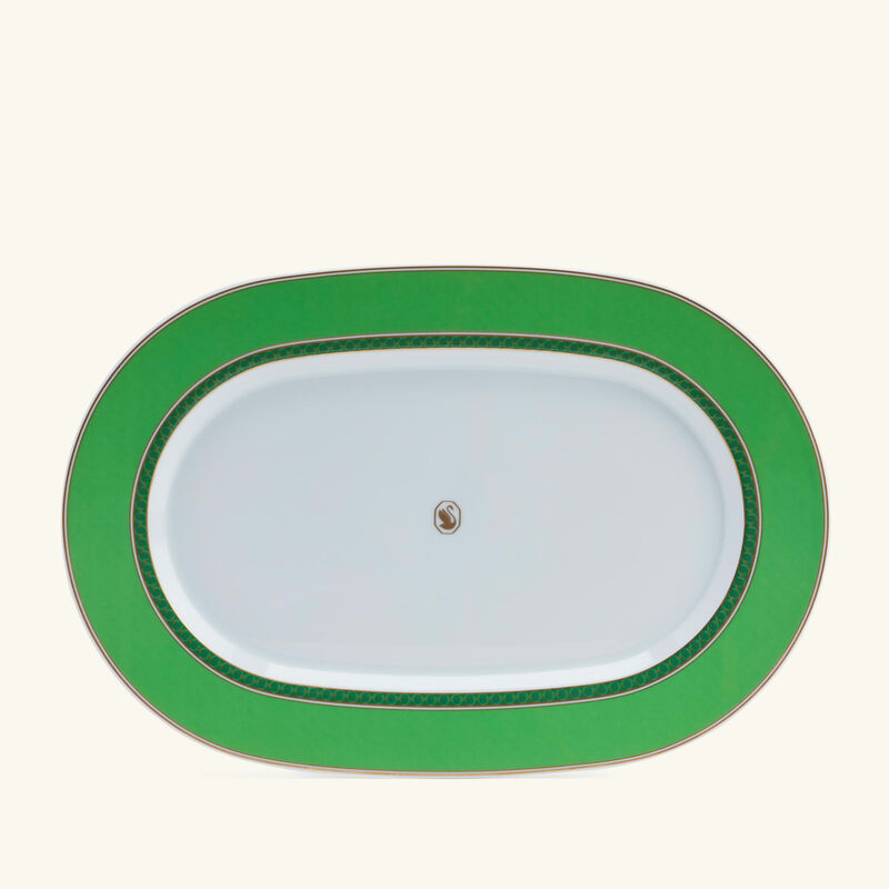 rosenthal signum fern plate oval green 24cm