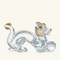 baccarat zodiaque dragon figurine mini gold