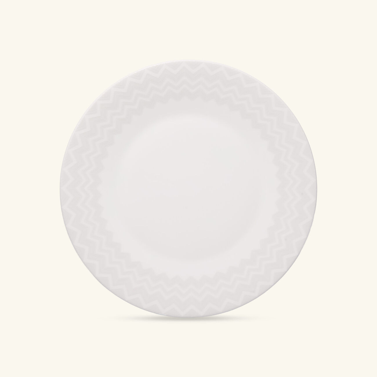 ZIG ZAG Dinner Plate Round White 27 cm Set of 2 missoni home zig zag dinner plate round white 27 cm set of 2