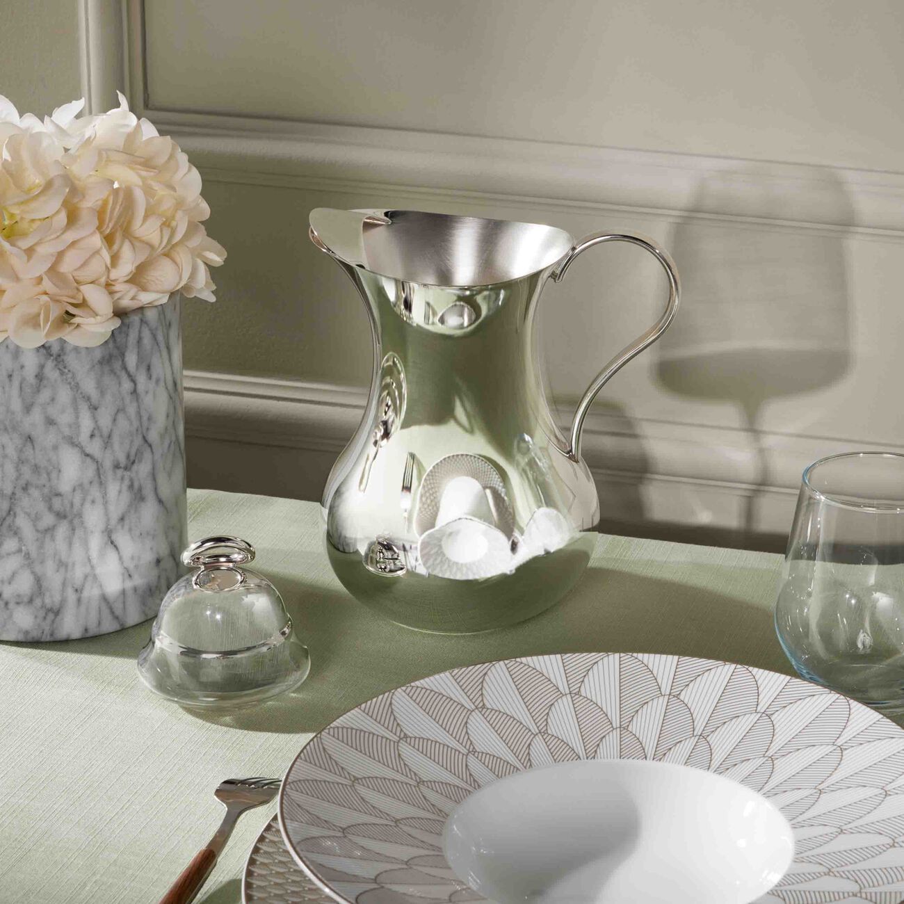 christofle albi water pitcher silver plated