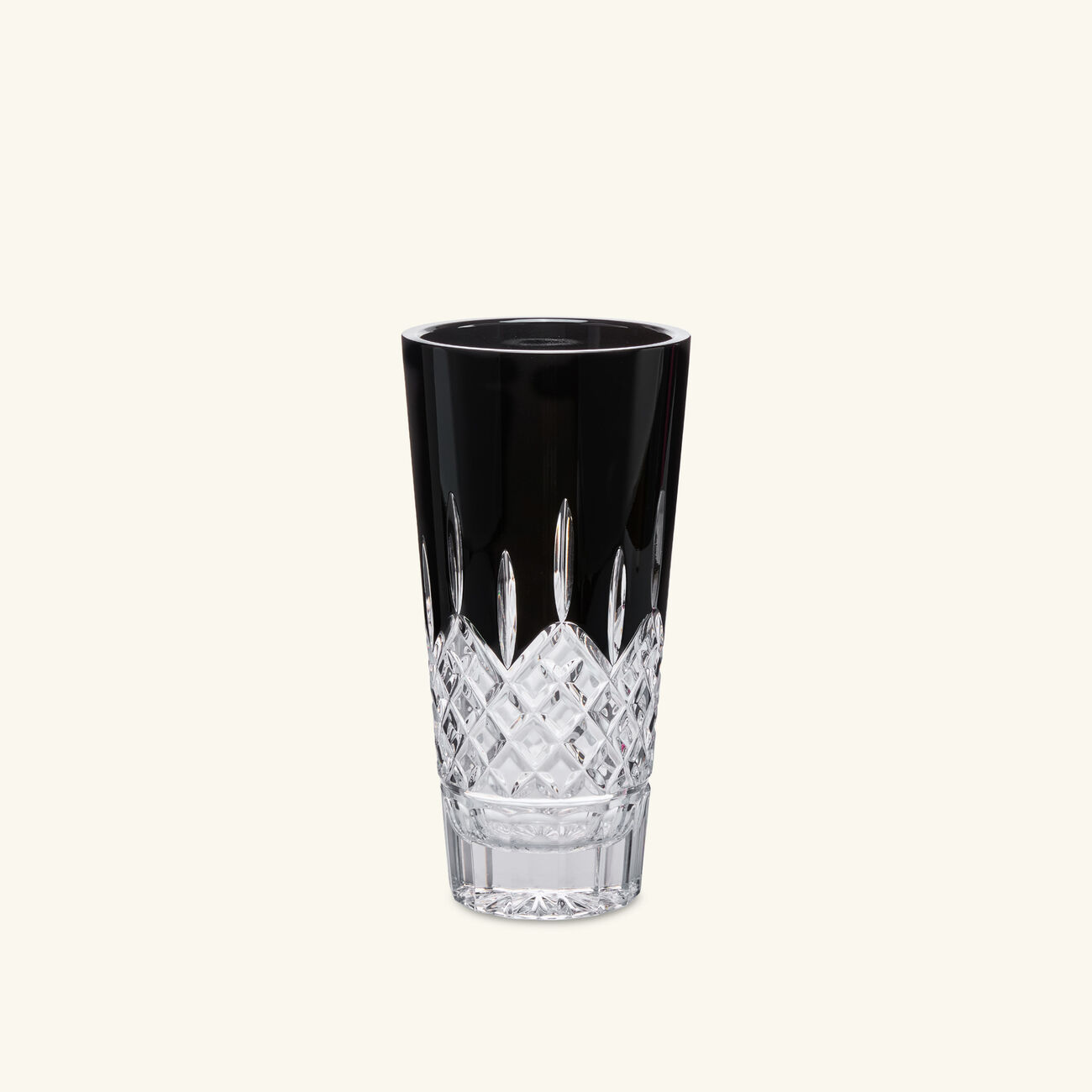 waterford lismore black vase medium black