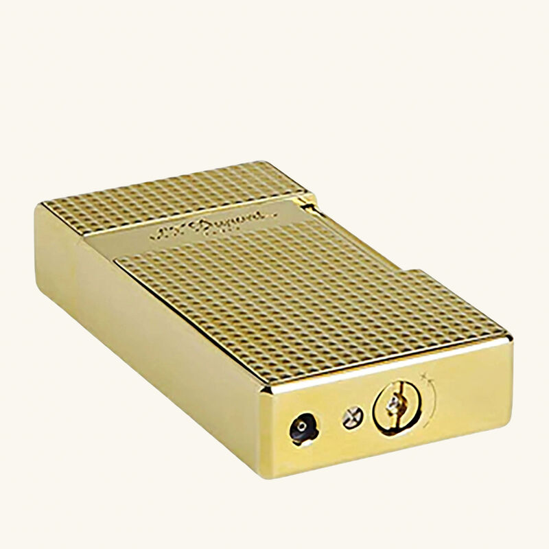 st dupont big d diamond head lighter gold