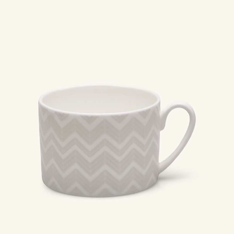 ZIG ZAG Tea Cup & Saucer White Set of 2 missoni home zig zag tea cup saucer white set of 2