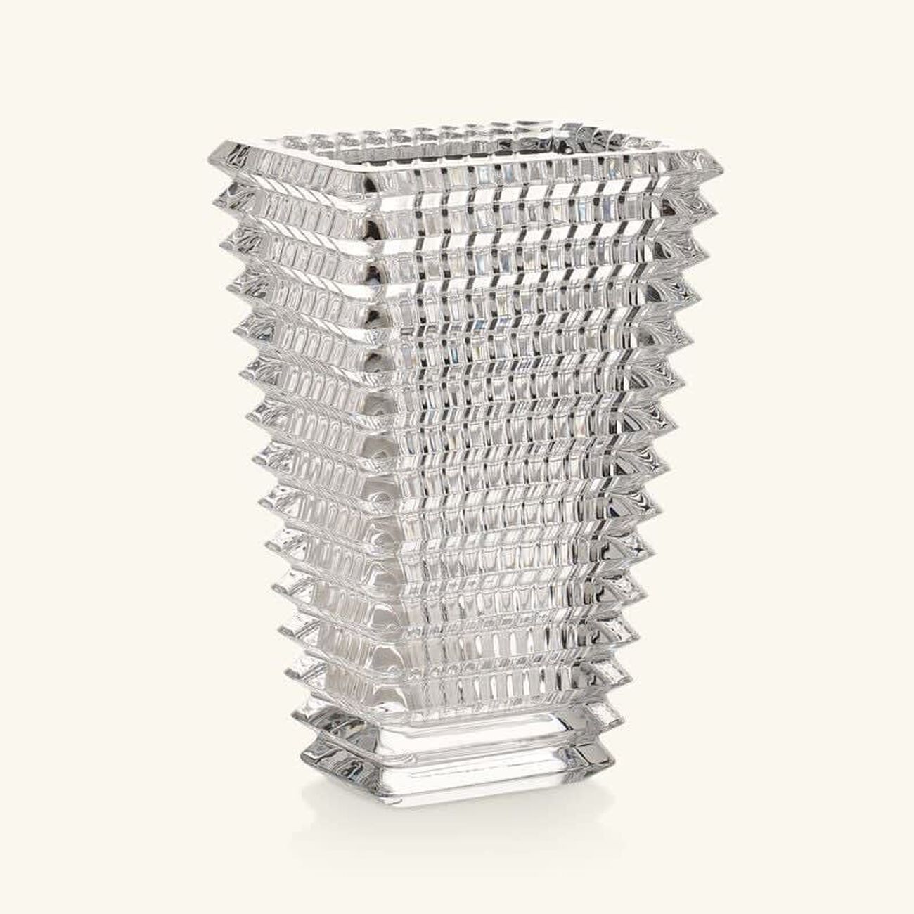 baccarat eye vase rectangular small clear