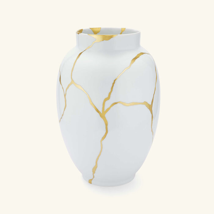 kintsugi white large vase