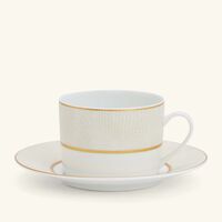 bernardaud sauvage blanc tea cup   saucer white
