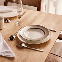 bernardaud divine soup plate round silver 22cm