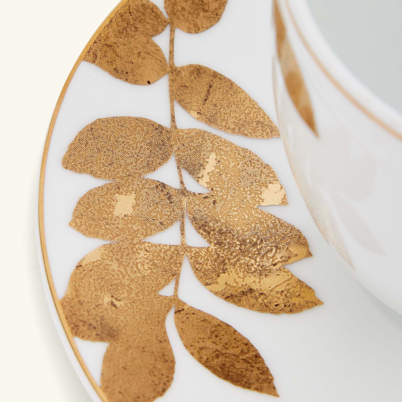 bernardaud vegetal or coffee cup saucer gold