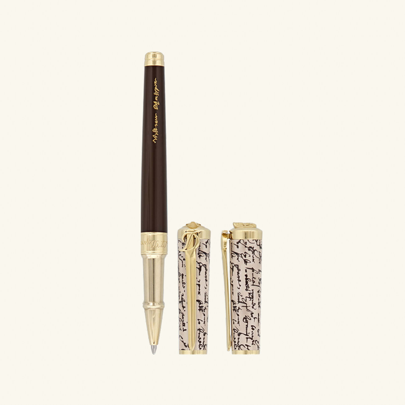 st dupont shakespeare sword pen brown