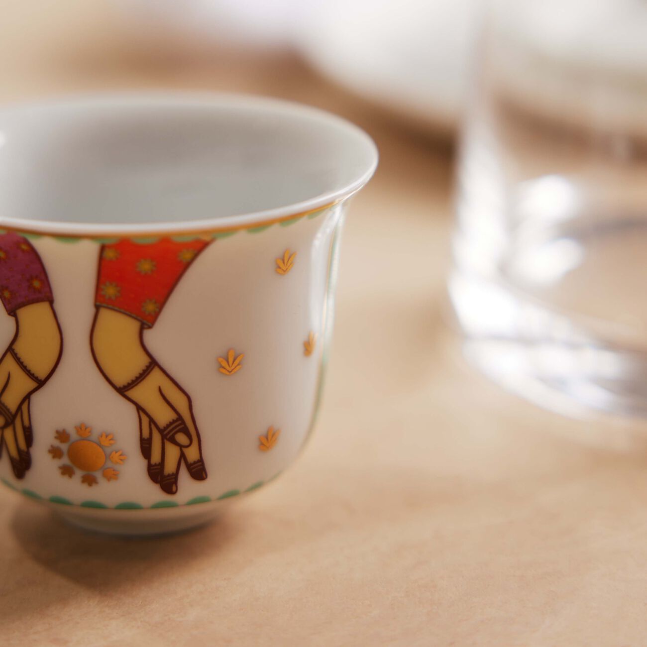 Hessa Arabic Coffee Cup White Set Of 2 silsal hessa arabic coffee cup white set of 2