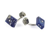 Cufflinks Lapis-Lazuli. Pyrite.Silver Cufflinks Lapis-Lazuli. Pyrite.Silver, small