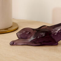 Vesper Zeila Panther Sculpture Small Purple lalique vesper zeila panther sculpture small purple