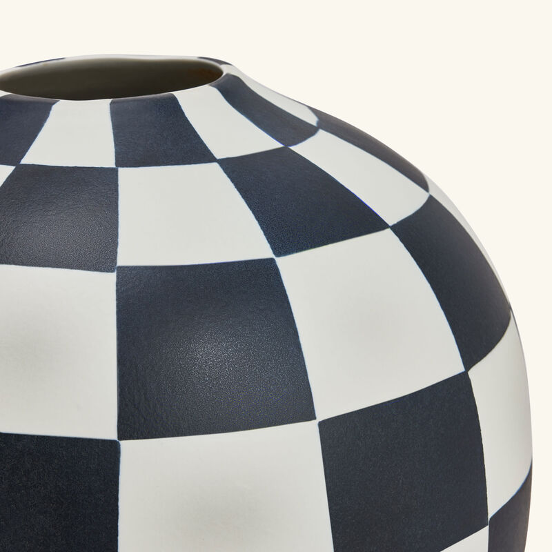 l objet damier vase medium white