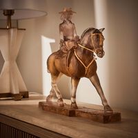 daum andalusian horsewoman sculpture extra large brown limited edition