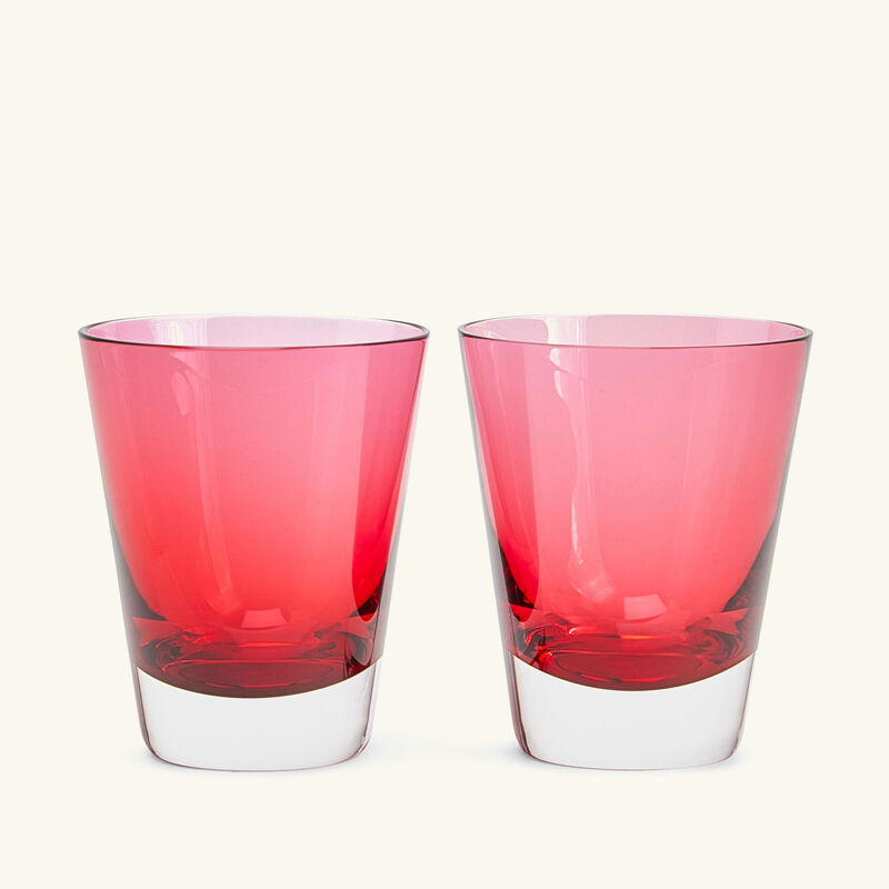 طقم موزايك مؤلف من كأسين للشرب باللون الأحمر large