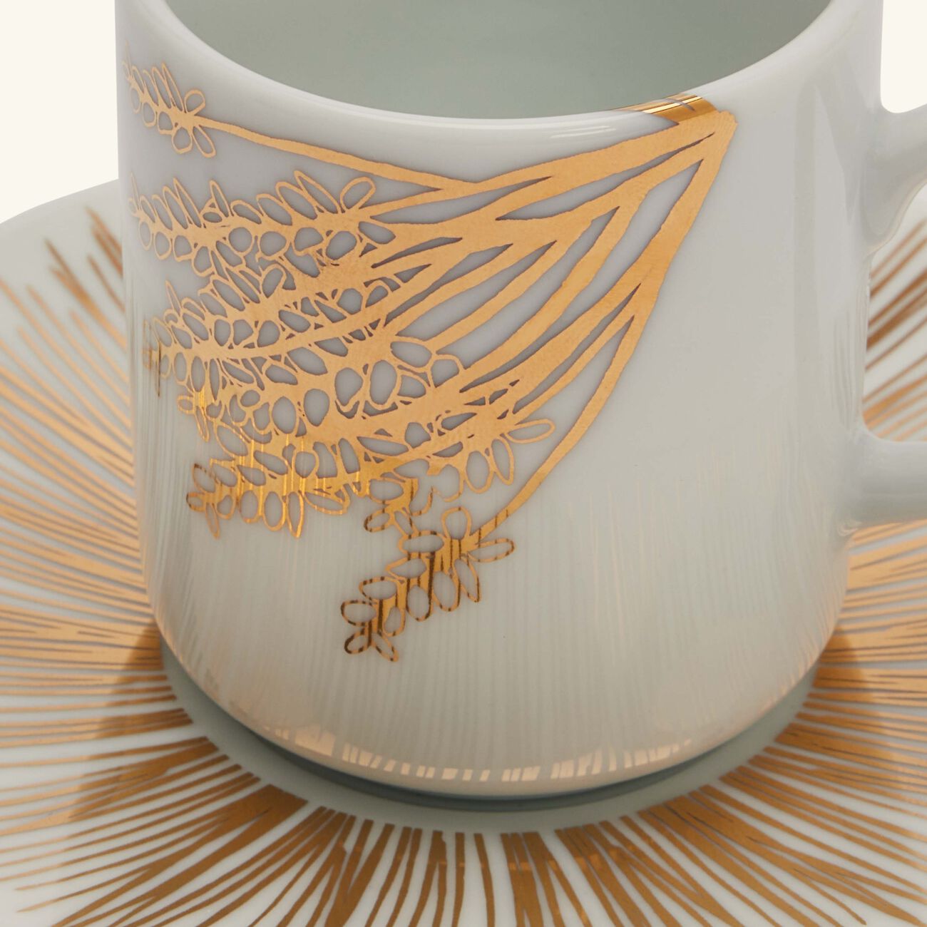 Tamrah by Razan Alazzouni Branch Coffee Cup & Saucer Gold Set of 2 silsal tamrah by razan alazzouni branch coffee cup saucer gold set of 2