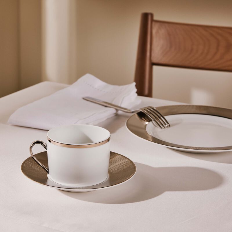 Penthouse Hewitt Tea Cup & Saucer Grey ralph lauren home penthouse hewitt tea cup saucer grey