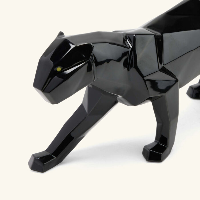 lladro panther sculpture large black