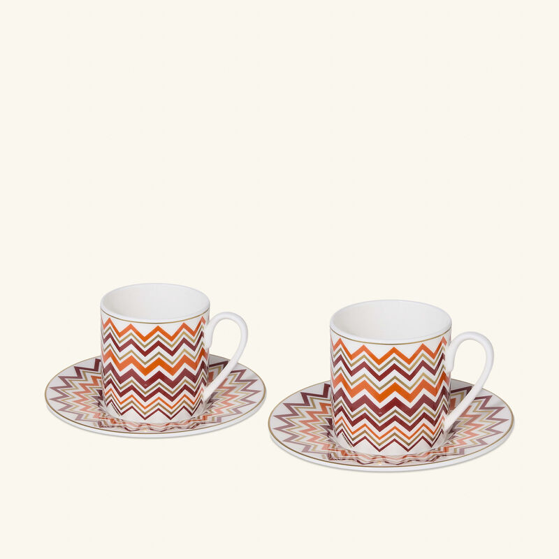 missoni home iconic coffee cup   saucer multicolor