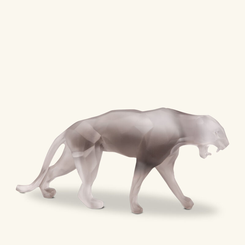 Wild Panther Sculpture Small Grey Limited Edition daum wild panther sculpture small grey limited edition