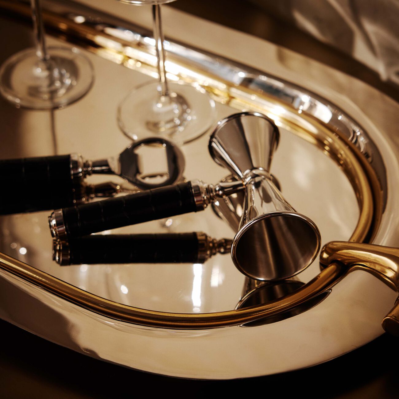 ralph lauren home wells bar gift set silver