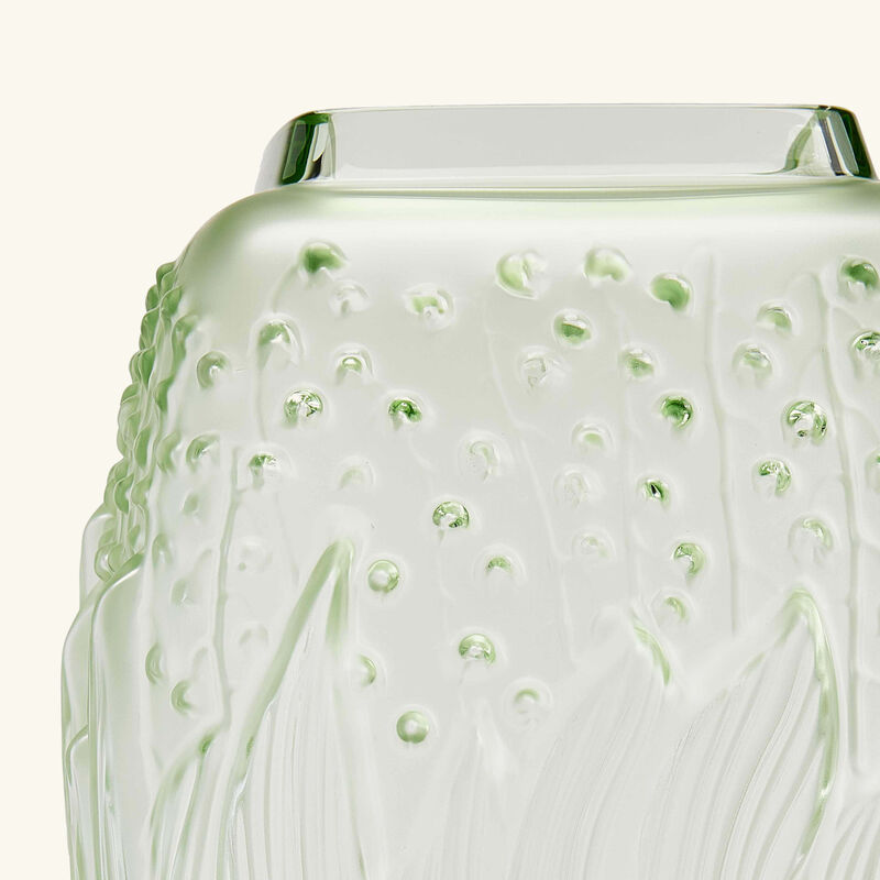 Muguet Vase Medium Green lalique muguet vase medium green