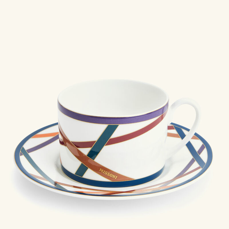 missoni home nastri tea cup saucer set of 2