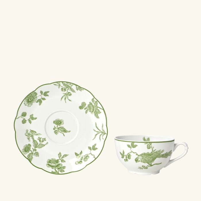 Albertine Tea Cup & Saucer Green bernardaud albertine tea cup saucer green