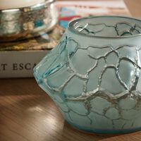 مزهرية تيرامينيرال كالديرا فوتيف الدائرية الصغيرة باللون الأزرق لاليك مزهرية تيرامينيرال كالديرا فوتيف الدائرية الصغيرة باللون الأزرق