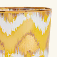 les ottomans ikat tumbler glass gold