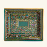 etro tartan trinket tray rectangular small green