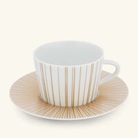 bernardaud sol tea cup saucer gold