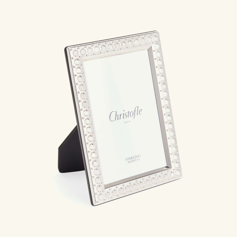 christofle perles picture frame sterling silver 10x15cm