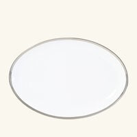 bernardaud maille platine serving platter oval white 38cm