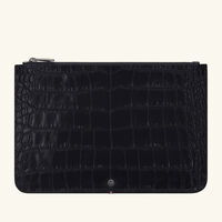 st dupont croco dandy flat pouch black