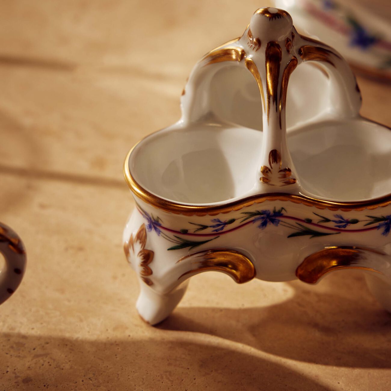 bernardaud le gobelet du roy salt   pepper shakers white