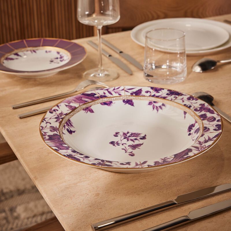 bernardaud prunus dinner plate round purple 29cm