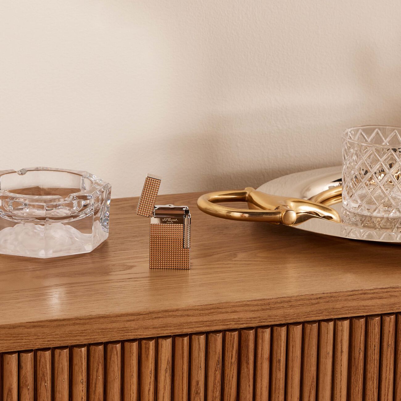 Le New Grand Dupont Diamond Head Lighter Silver st dupont le new grand dupont diamond head lighter silver