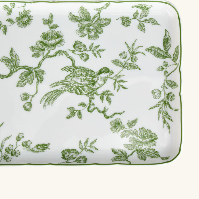 Albertine Serving Plate Regtangular Green bernardaud albertine serving plate regtangular green