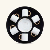 l objet haas mojave espresso cup saucer white set of 6