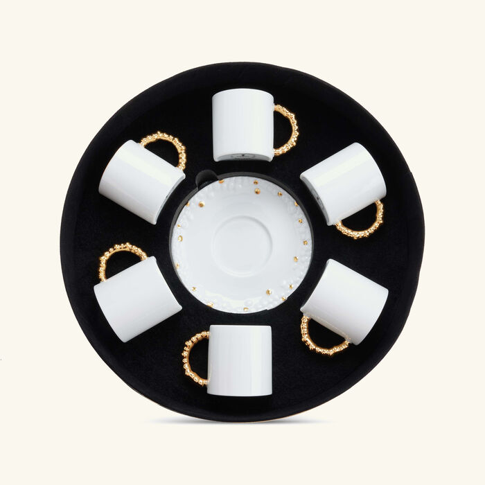 l objet haas mojave espresso cup saucer white set of 6