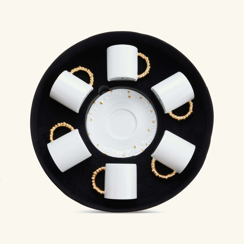 l objet haas mojave espresso cup saucer white set of 6