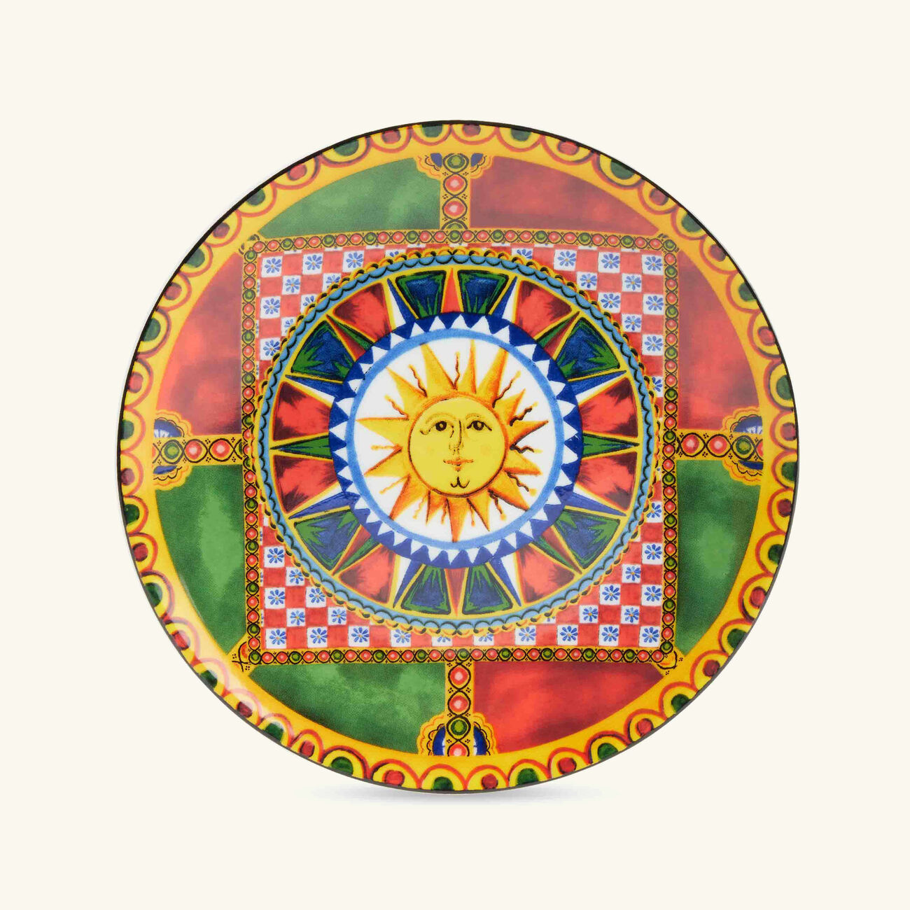 dolce gabbana casa carretto sun bread plate round 17cm set of 2