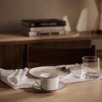 christofle albi tea cup   saucer silver